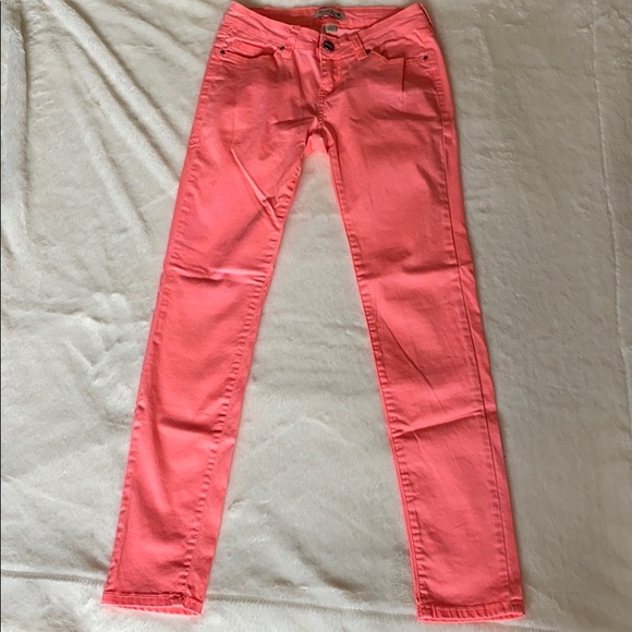 🌟Bright Coral Skinny Jeggings - Picture 4 of 6